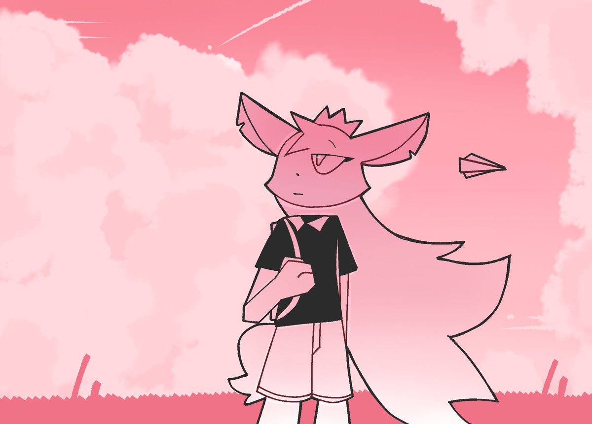 "huh...The sky sure does look beautiful today"

> #petunia #petuniaFpe #FPE #fundamentalpapereducation #paperschool #rabbit #art