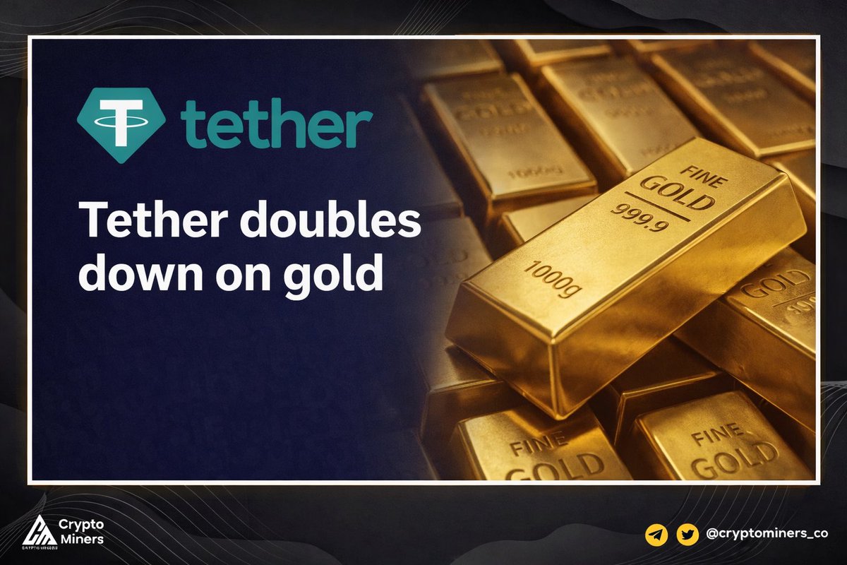 Tether doubles down on gold @tether added another 27 metric tons of gold in  Q4 2025, now worth about $4.4B, continuing its push to diversify reserves  beyond U.S. Treasuries. This follows a