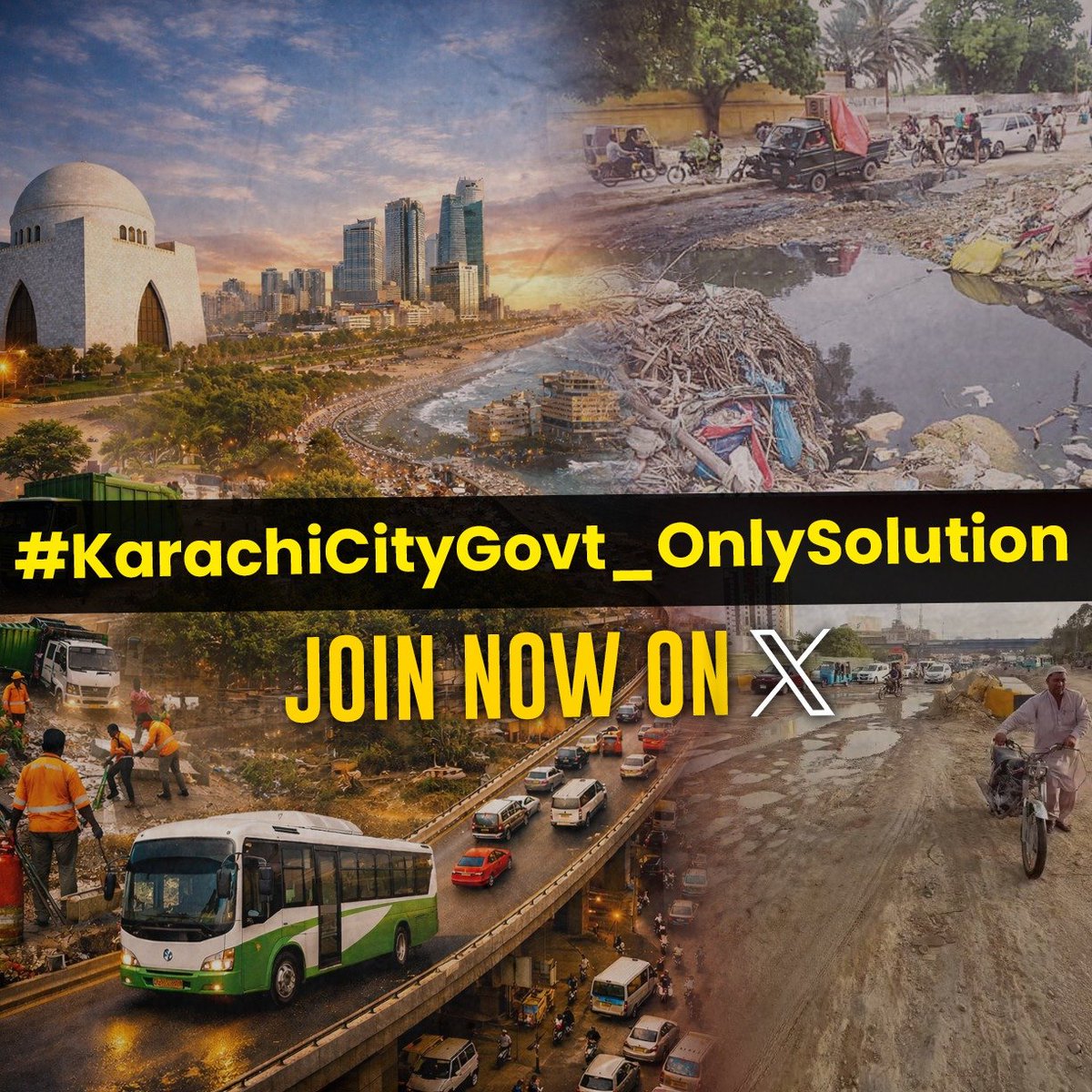 السلام وعلیکم 
جماعت اسلامی کراچی کے حقوق کی جد وجہد میں ہر دم مصروف عمل ہے۔ 
کراچی کے لیے مقامی حکومت کا نظم ہی کراچی کے مسائل کا حل ہے۔ 
اس حوالے سے ایکس پر ٹرینڈگ کی جا رہی ہے۔ 
آپ بھی اس ہیش ٹیگ کے ساتھ حصہ لیں۔ 
۔
#KarachiCityGovt_OnlySolution