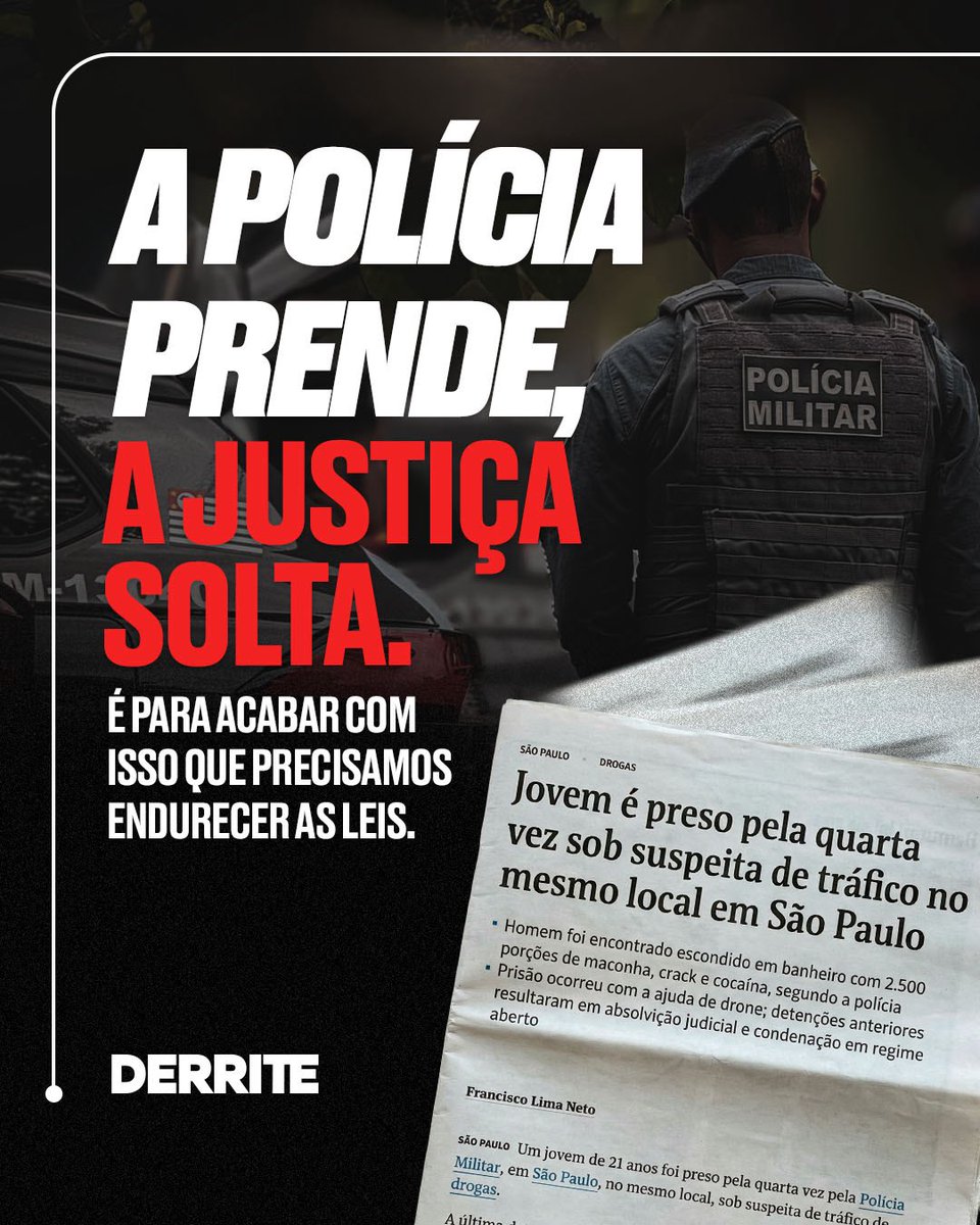 Essa é uma realidade que eu me recuso a aceitar. 

O policial vai às ruas, arrisca a própria vida, prende, apreende drogas, faz seu trabalho com seriedade e compromisso.