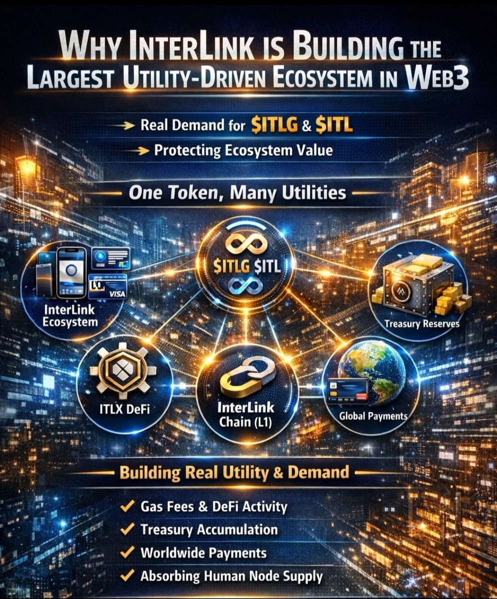 pavankumar8438's tweet photo. 🌐 Why InterLink Is Building One of the Largest Utility-Driven Ecosystems in Web3
InterLink is not expanding its ecosystem for visibility or hype.
It is doing so for one strategic reason:👇
#ITLG #ITL #InterLink https://t.co/qpXab68rq5