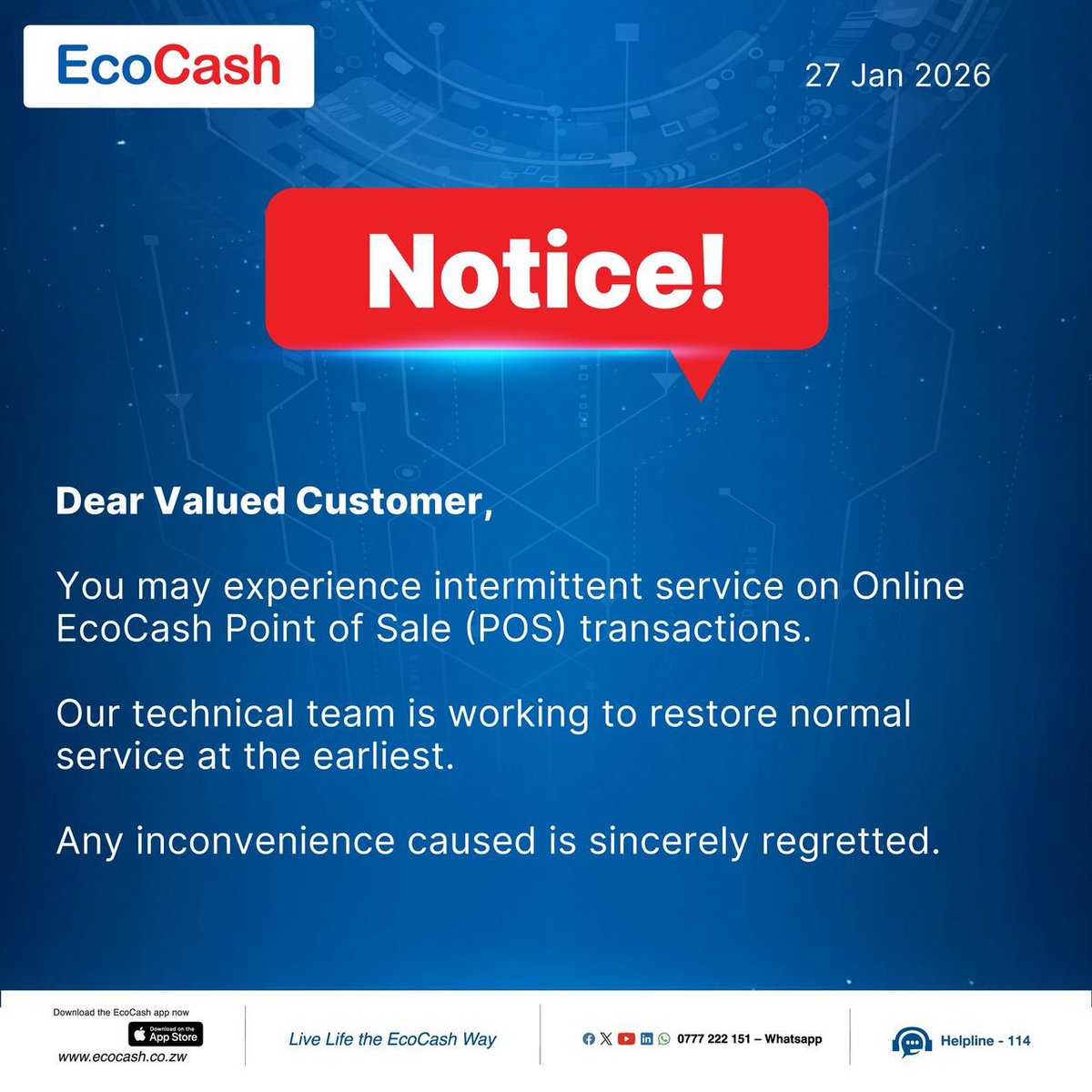 EcoCash Zimbabwe tweet media