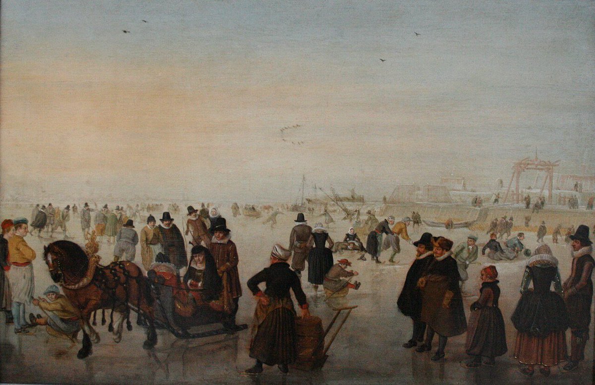 page_alexandre's tweet photo. L'hiver par Hendrick Avercamp. Peintre hollandais du XVI-XVIIe siècle qui n'a peint que des paysages d'hiver. On s'ennuyait pas sur la neige et la glace à cette époque! https://t.co/COjcDgpFqD