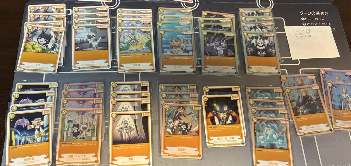 本日の #CNPトレカ 
子ども食堂で来た子と共に組んだ
コモン、レア縛りデッキ‼️‼️‼️
なかなか面白かった‼️
🟨vs🟥
戦績は2戦2敗
やはり🟥は🟨に対して相性は悪いのか🤔

次は違う色を組んでやってみよう✨
『ゾンビミタマ』ファイトー🔥🔥🔥
#CNP
#NinjaDAO