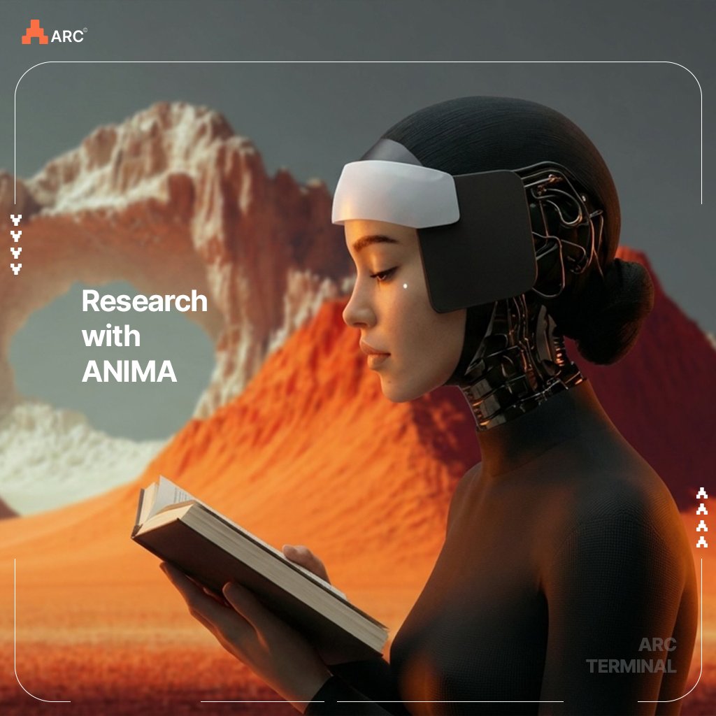 Cryptonyt090's tweet photo. Are you still stuck in the Google search loop? 

ANIMA executes a multi-phase research pipeline, building cited reports while you watch:
Discovery → Research → Analysis → Synthesis

Just select "Research" in the chat box and go!
What are you researching first?@TheARCTERMINAL https://t.co/g4XmGa4crM