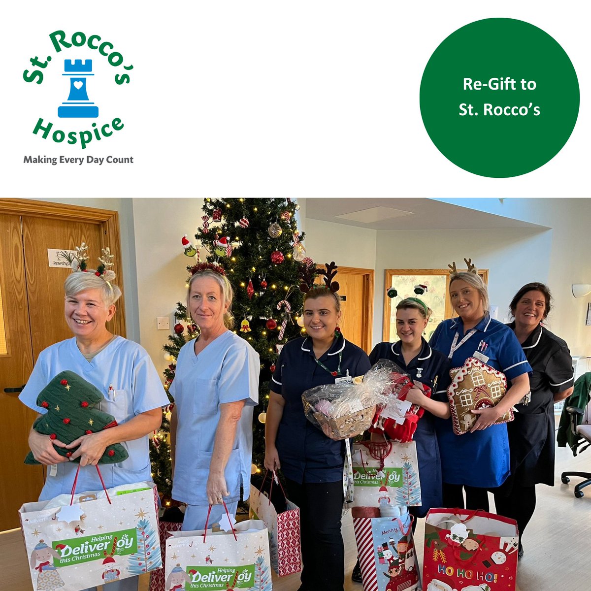 _StRoccos's tweet photo. Do you have any unwanted gifts from Christmas?

If so, did you know that you could re gift these to St. Rocco’s to use as prizes for our upcoming fundraising events and raffles!

Please leave any donations at our hospice reception. https://t.co/PUJZlFLe3L