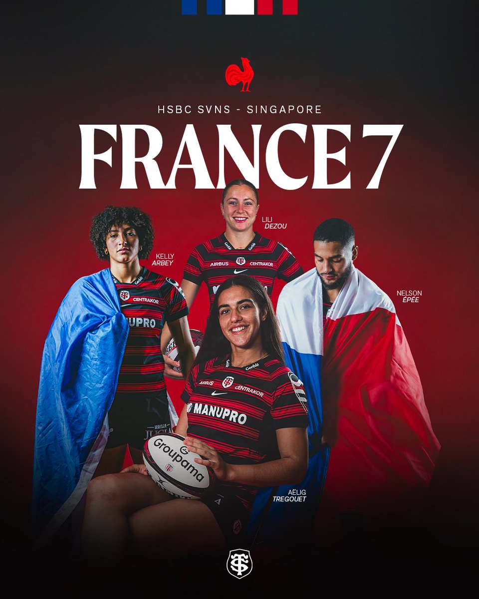 ɴᴏs sᴛᴀᴅɪsᴛᴇs ᴀ̀ 7️⃣

Félicitations à Nelson Épée, Kelly Arbey, Aëlig Tregouet et Lili Dezou pour leur sélection dans le groupe du tournoi HSBC Svns à Singapour 🇸🇬 

Début du tournoi le samedi 31 janvier 👊