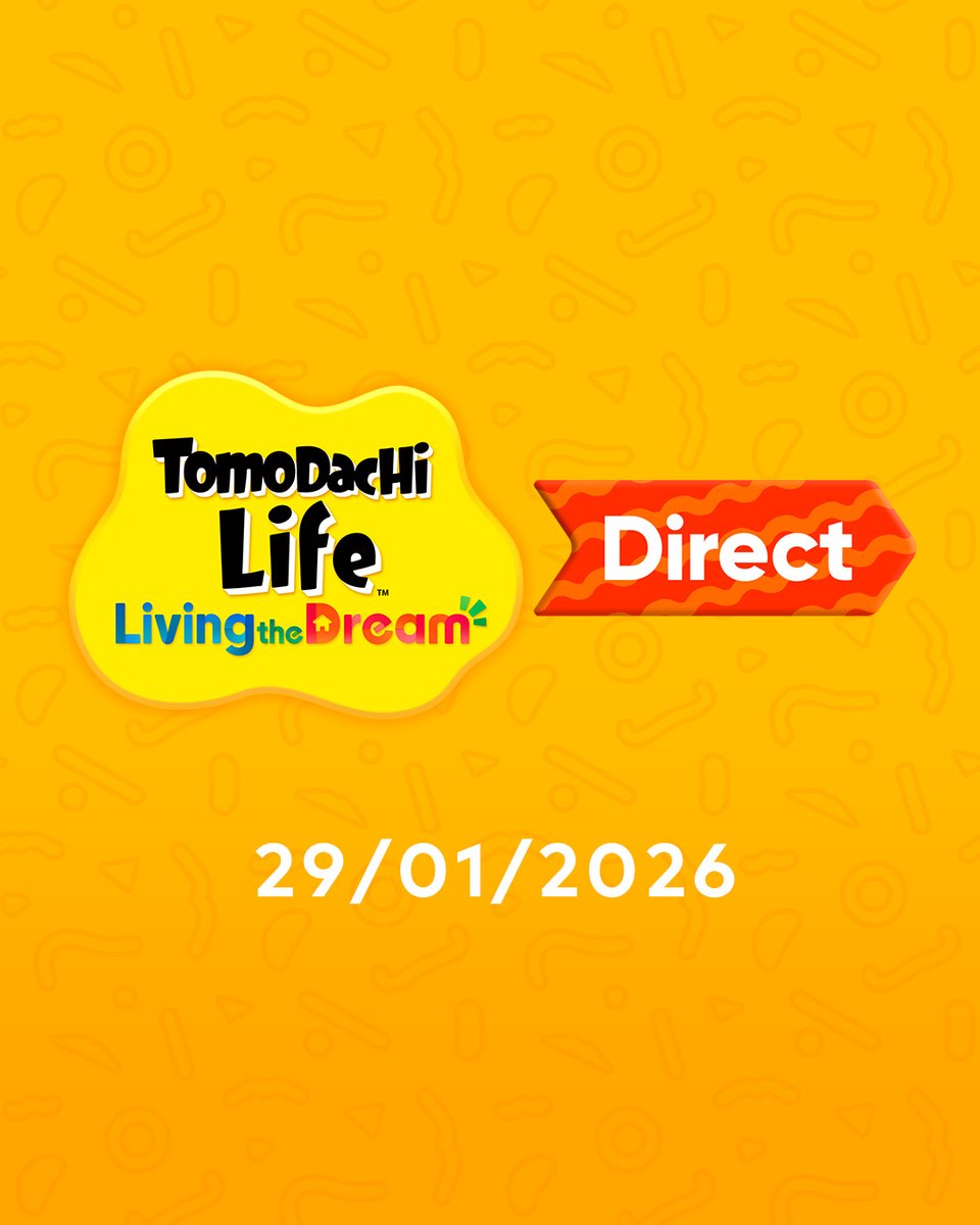 Připojte se k nám 29. ledna v 15:00 na Tomodachi Life: Living the Dream Direct! Prezentace bude trvat zhruba 20 minut a nabídne bližší informace o nadcházející hře pro Nintendo Switch.

🏝️ Sledujte zde: ntdo.com/6017AqeRN