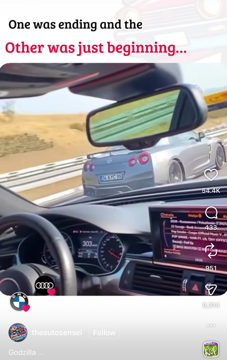 لما وصلت الاودي اقصاها اقلع السكايلاين و رررررراح

الغريب ان شركة اودي نفسها حاطه لايك مع شركة بي ام