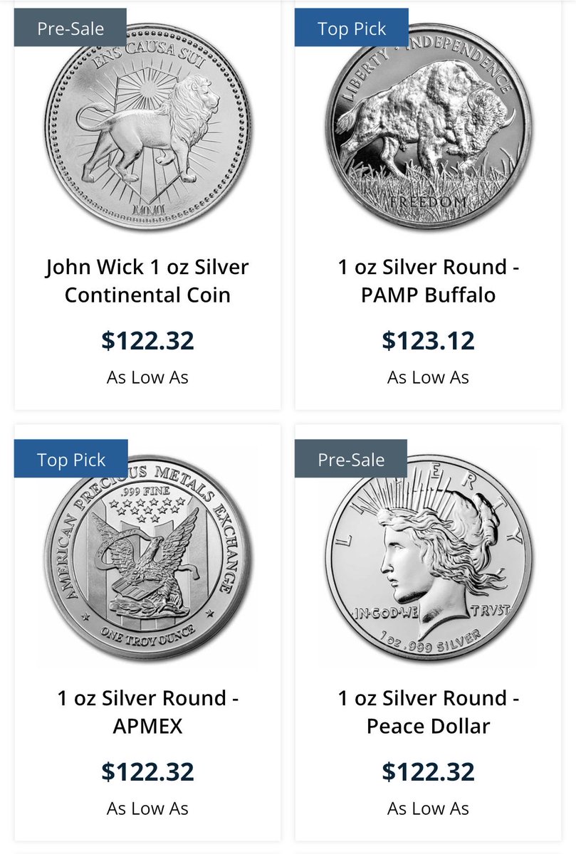🚨Silver APMEX prices 

#Silver  <a href="/usmint/">United States Mint</a> <a href="/APMEX/">APMEX</a> <a href="/sdbullion/">SD Bullion</a>   #commodity #Gold