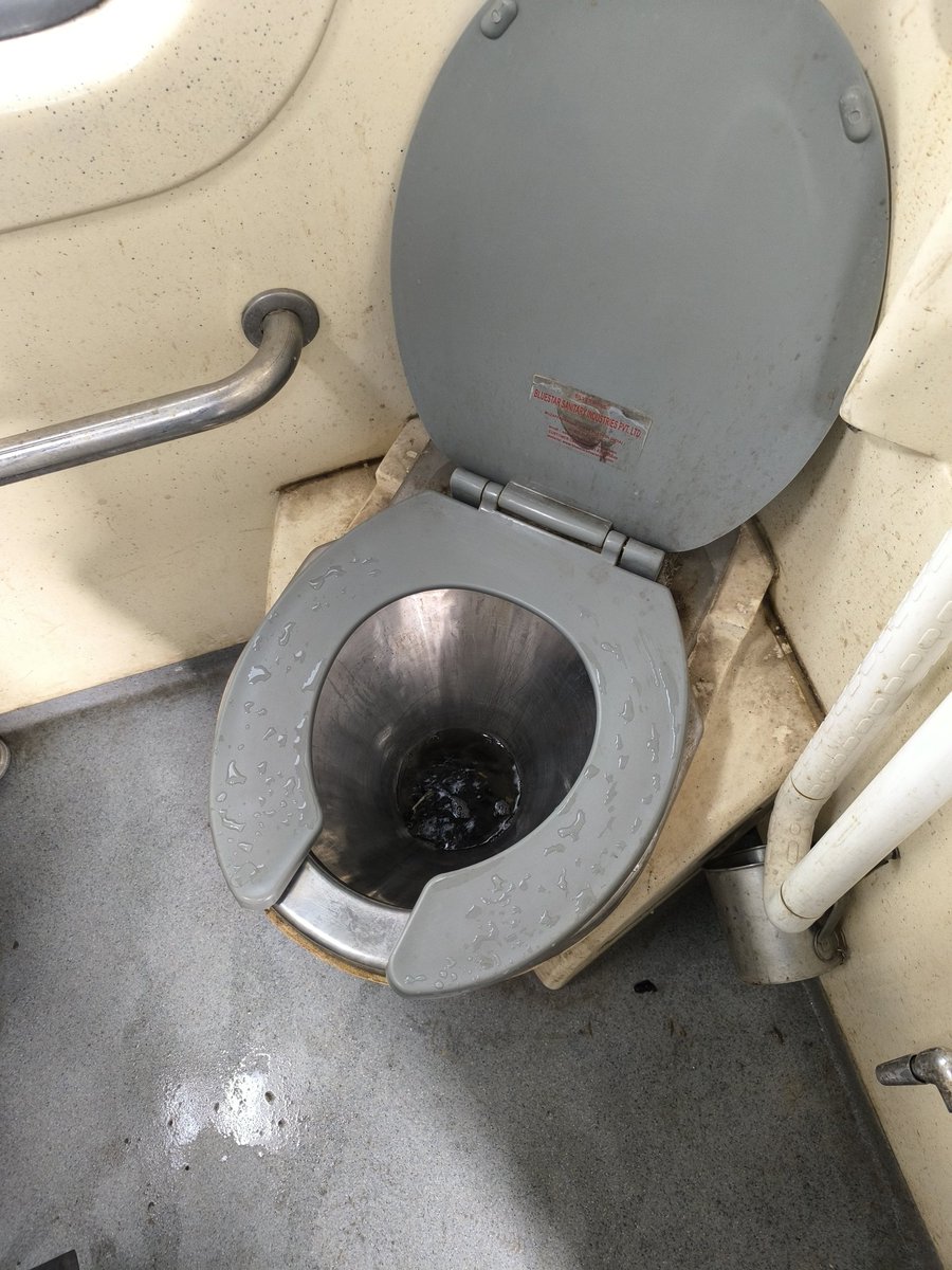 s_shah85's tweet photo. @IRCTCofficial @irctcwestzone @irctc, 12216 Garibrath Train towards Ahmedabad washroom are choked. 

Please assist https://t.co/Ng2tOWoXbY
