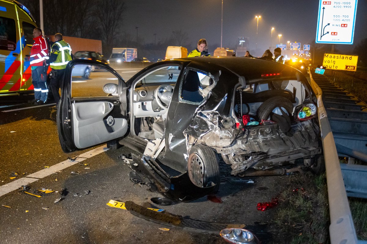Fors ongeval op A20