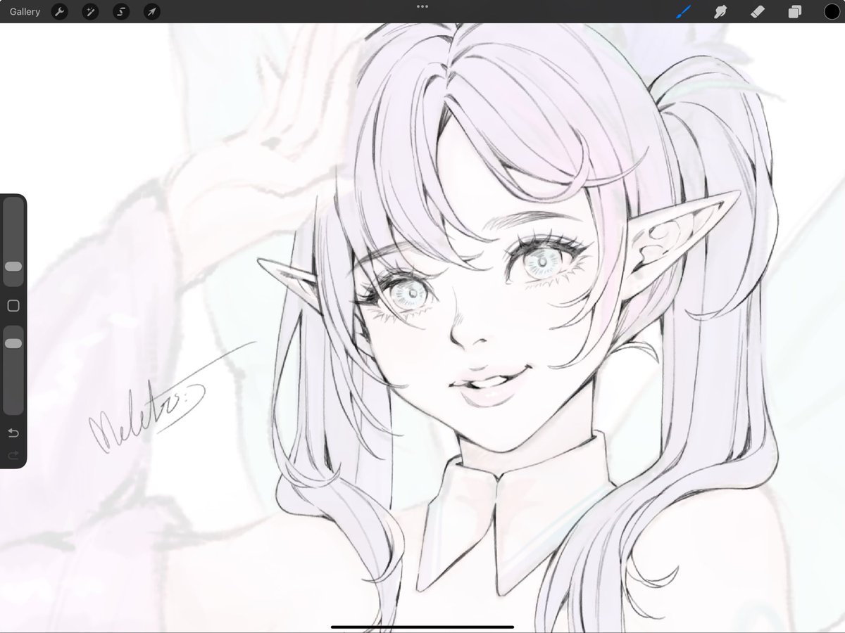 Line art on old sketch 🦋💜