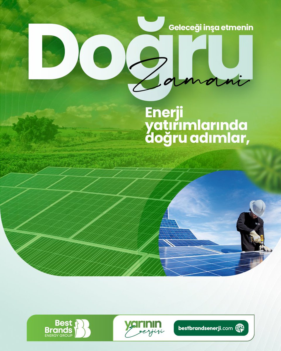 Geleceği inşa etmek için doğru zaman: bugün.

Best Brands Enerji olarak arazi GES projelerinde yatırımcılara özel çözümler sunuyoruz.
Temiz enerjiyle güçlü yarınlara yatırım yapın.

🌱 Düşük karbon ayak izi
⚡ Yüksek verim
📈 Uzun vadeli değer