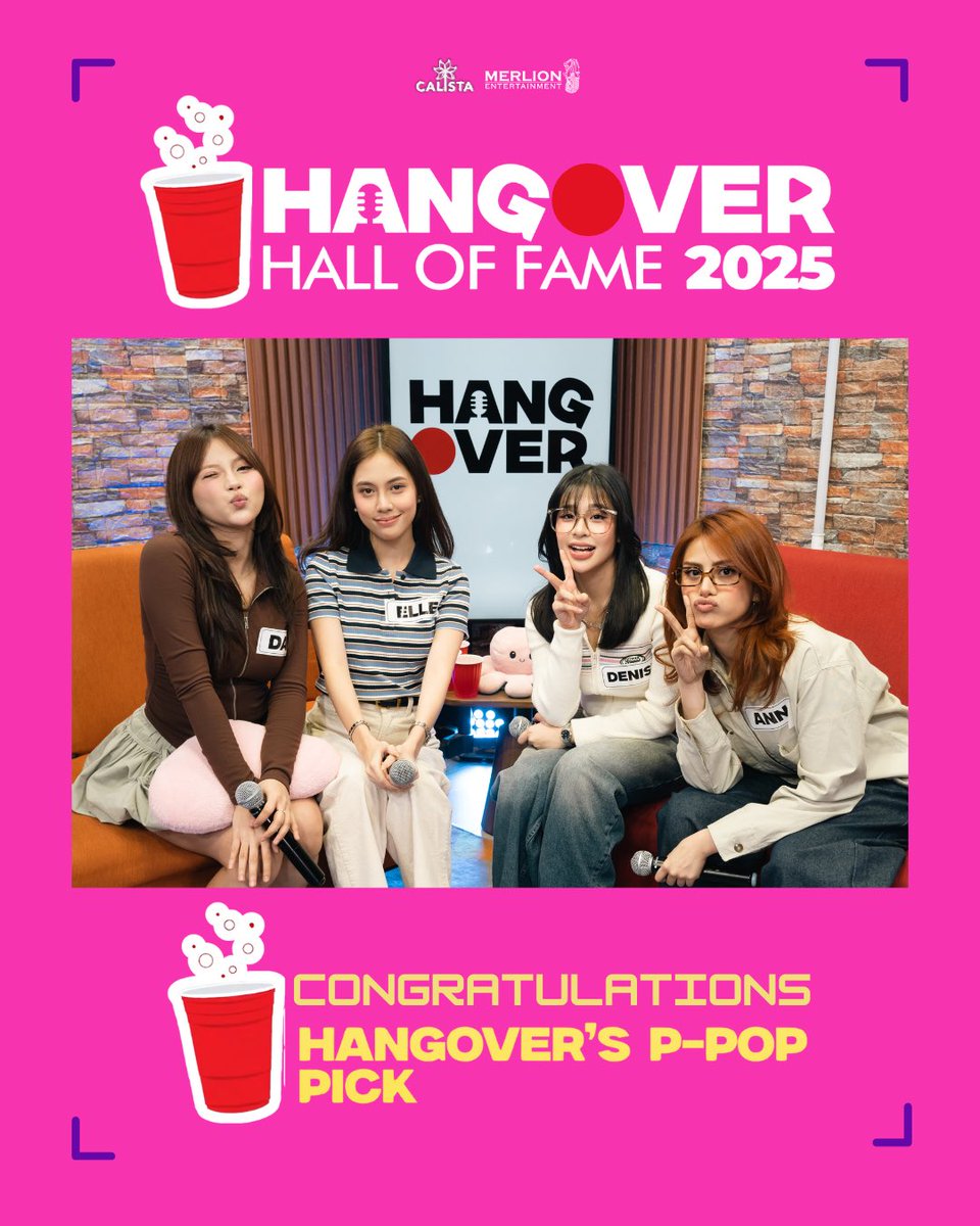 Did you know that CALISTA was recognized as Hangover’s P-POP Pick at the HANGOVER Hall of Fame 2025, held last December?

Thank you, <a href="/HangoverPH/">Hangover PH</a> for recognizing and supporting PPOP, and for celebrating artists who remain genuine to their craft! ✨🥂