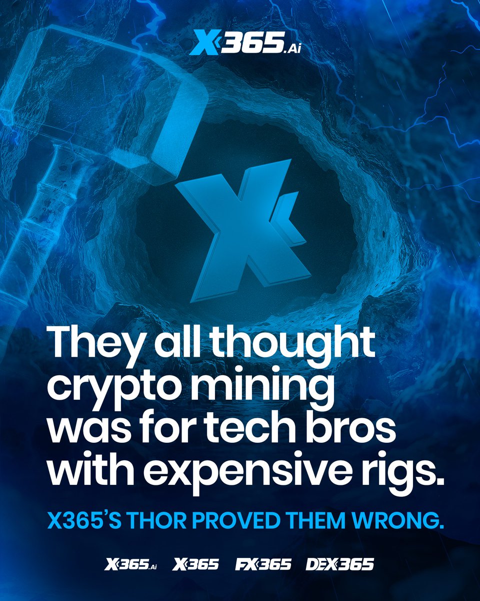 Crypto mining was “only for tech bros”?

Not anymore.

THOR by X365 changed the game.

#X365 #X365AI