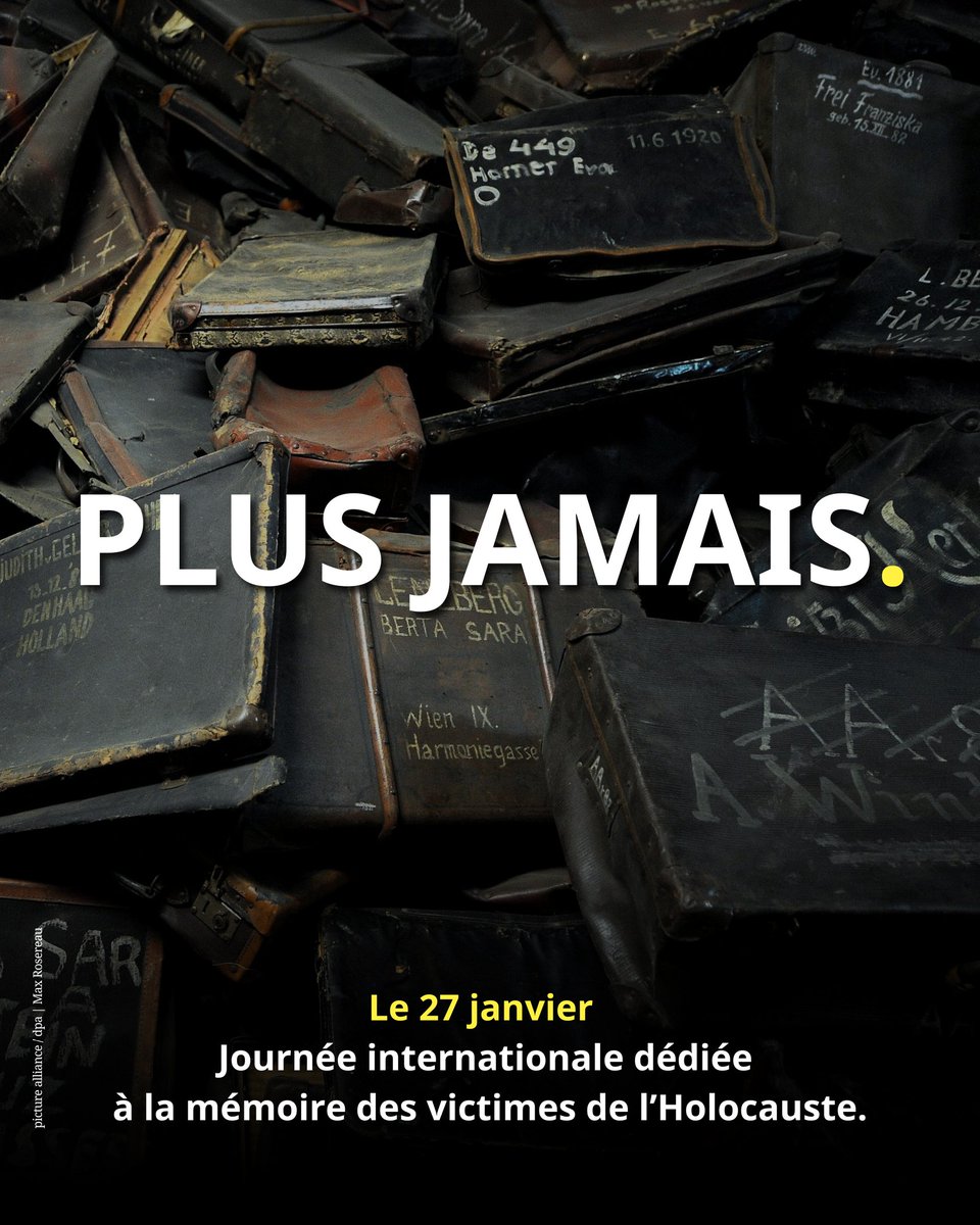 Nous ne sommes pas responsables du passé, mais nous le sommes du présent et de l'avenir. Et nous savons où mènent la haine, le dénigrement et l'humiliation des êtres humains.#WeRemember #HolocaustRemembranceDay