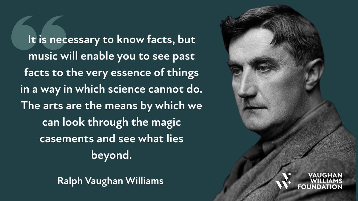 Image for the Tweet beginning: Vaughan Williams wrote this in