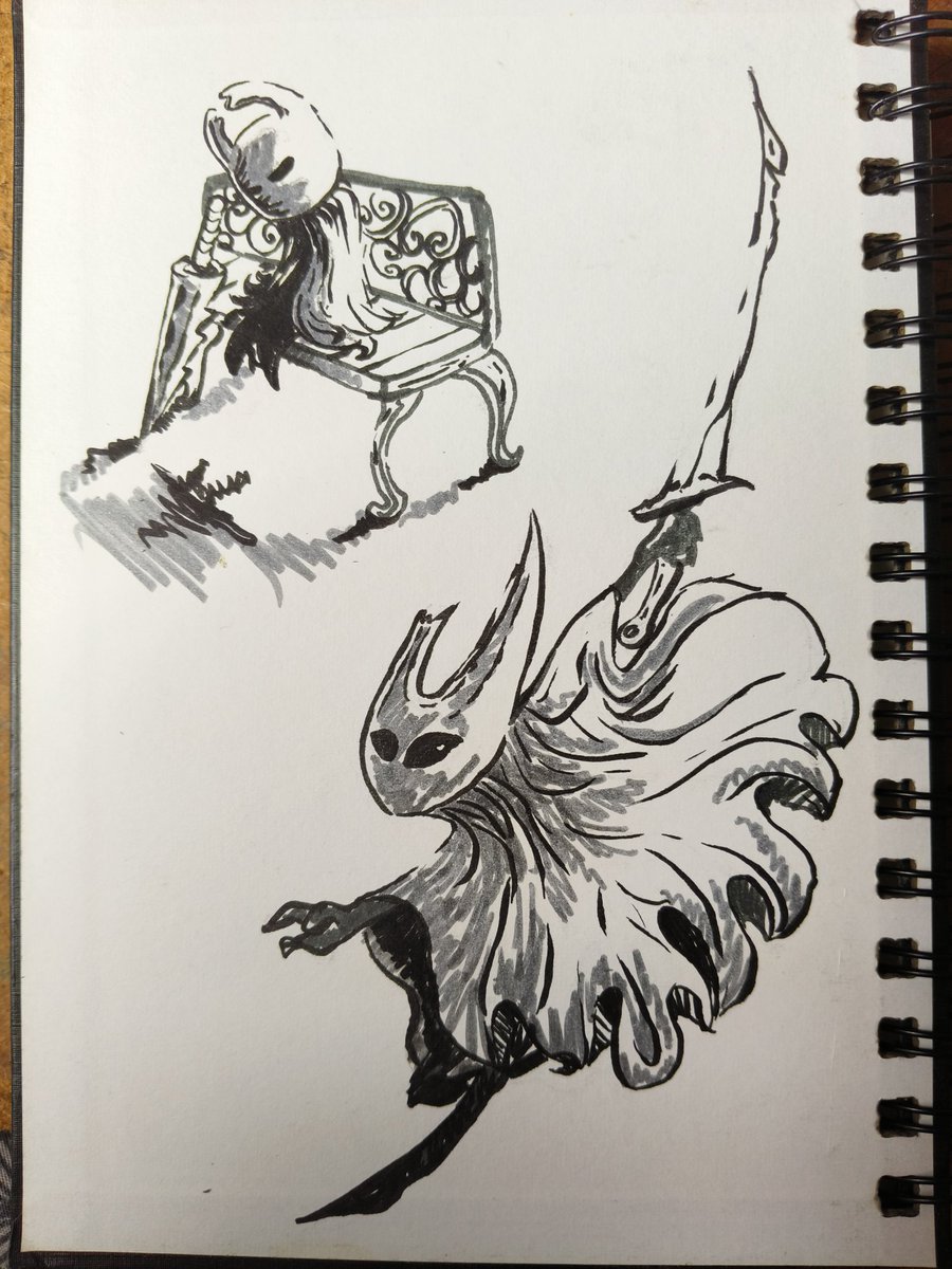 lofi_anims's tweet photo. Hollow knight and Hornet
#art #silksongfanart #hollowknight #smallartist #traditionalart #ink #gamesdesign https://t.co/B9ozEAc586