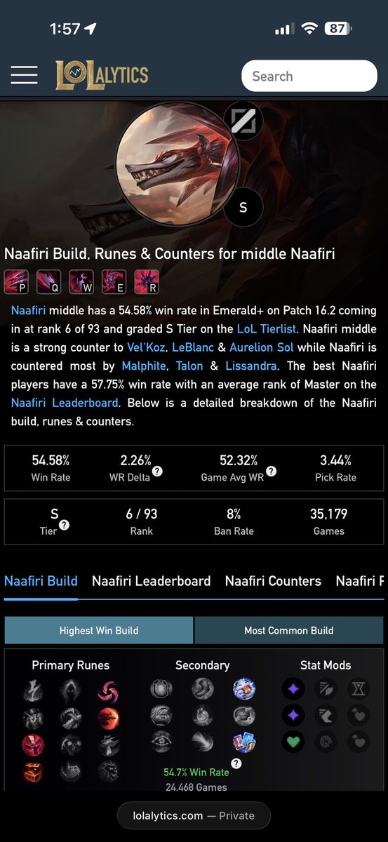 slidedm1's tweet photo. @RiotPhroxzon We are buffing naafiri ????? https://t.co/CrRYI0wBwM