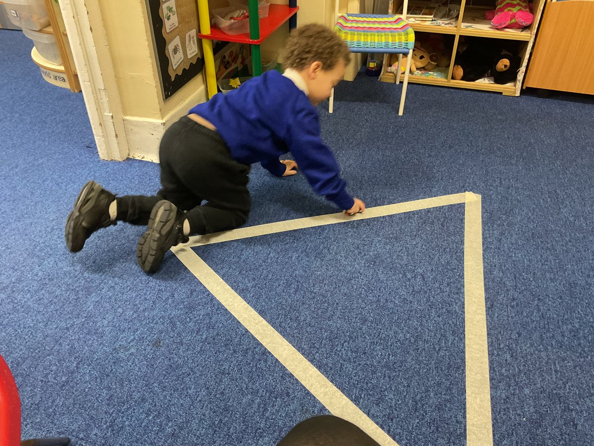 CHOO CHOO! 🚂 Nursery’s pattern this week is triangles.