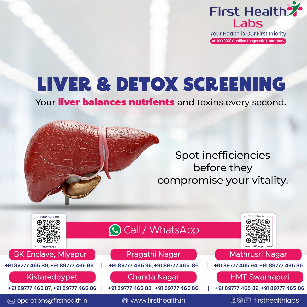 firsthealthlabs's tweet image. Your liver works 24/7 to detox and balance nutrients.
Don’t wait for symptoms—early screening makes the difference.

Book your Liver &amp;amp; Detox Tests today and take control of your health.

📞 +91 89777 46586
🌐 firsthealth.in

#FirstHealthLabs #LiverHealth #PreventiveCare
