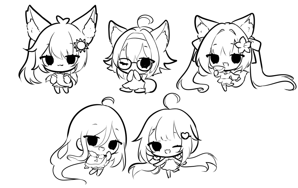 cutie pies ♡ 

#art #chibis #jooart #sketches #donodoodles