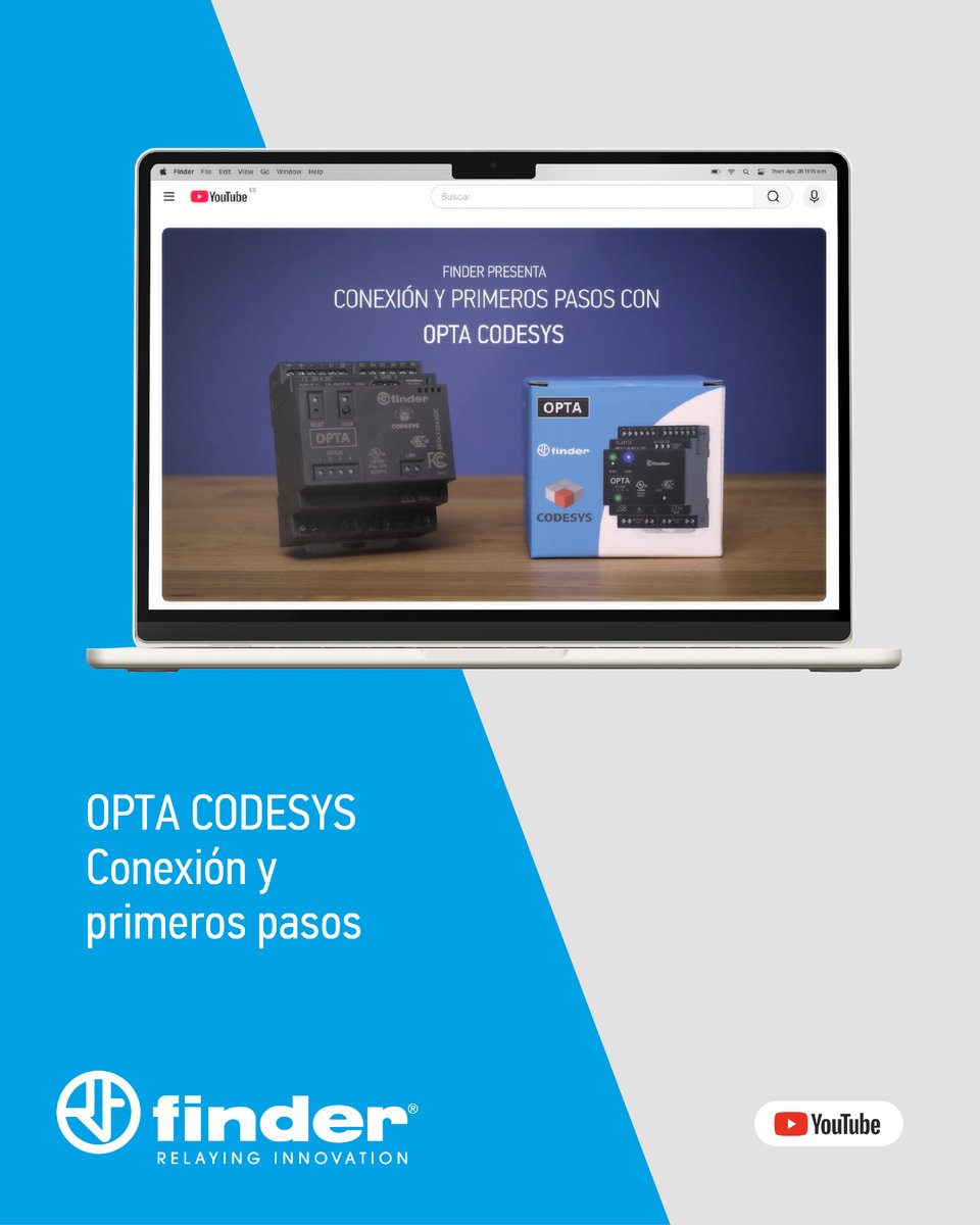 ✨ OPTA Codesys® lleva la automatización al siguiente nivel. Parte de la serie OPTA 8A, ofrece programación IEC 61131-3, alta compatibilidad y herramientas avanzadas para proyectos industriales flexibles y potentes.
▶️ youtu.be/VKYmTaMI8Mw

#FinderES #RelayingInnovation
