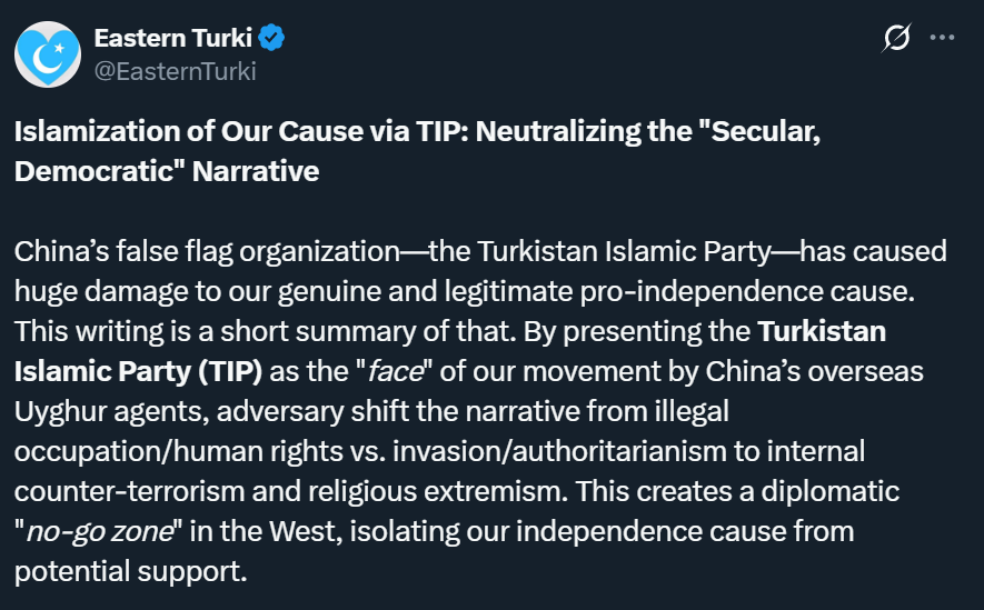 BKokix's tweet photo. These anti-China organizations, under the guise of Uyghurs, are carrying out terrorism in Syria and the Middle East, and smearing the Uyghur ethnic group. https://t.co/Zvo82zvrMK