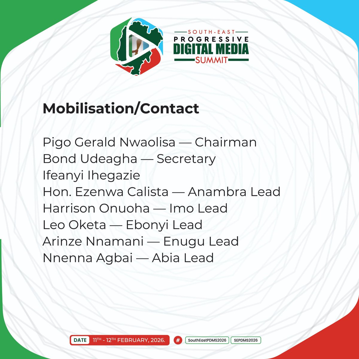 SEPDMSUMMIT's tweet photo. IMPORTANT ANNOUNCEMENT 
The Central Organizing Committee of the Southeast Progressive Digital Media Summit has unveiled the list of the various subcommittees that will be working together to make the event a success.
#sepdms2026
#SouthEastPDMS2026
#ProgressiveDigitalMediaSummit https://t.co/VsW0jmXxXo
