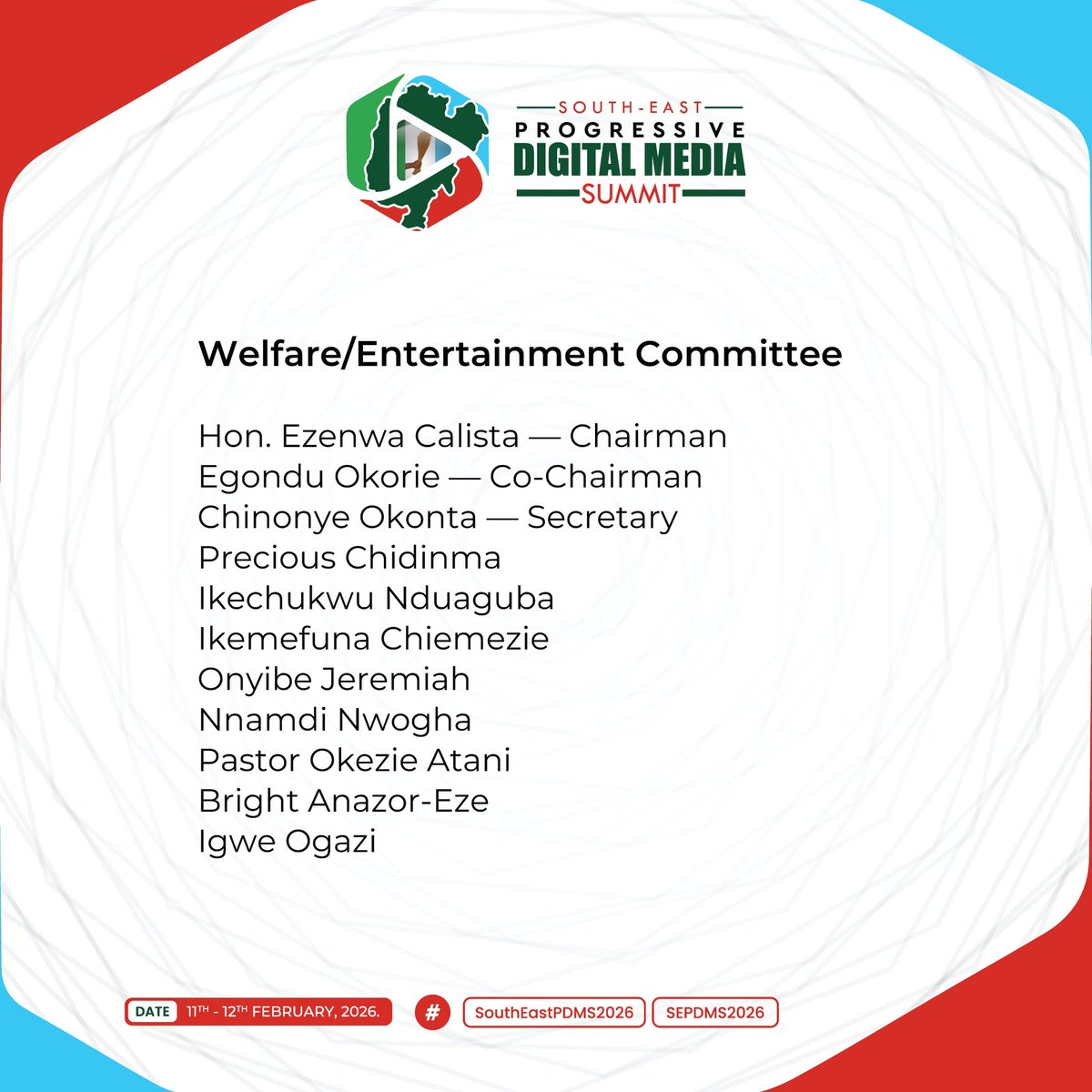SEPDMSUMMIT's tweet photo. IMPORTANT ANNOUNCEMENT 
The Central Organizing Committee of the Southeast Progressive Digital Media Summit has unveiled the list of the various subcommittees that will be working together to make the event a success.
#sepdms2026
#SouthEastPDMS2026
#ProgressiveDigitalMediaSummit https://t.co/VsW0jmXxXo