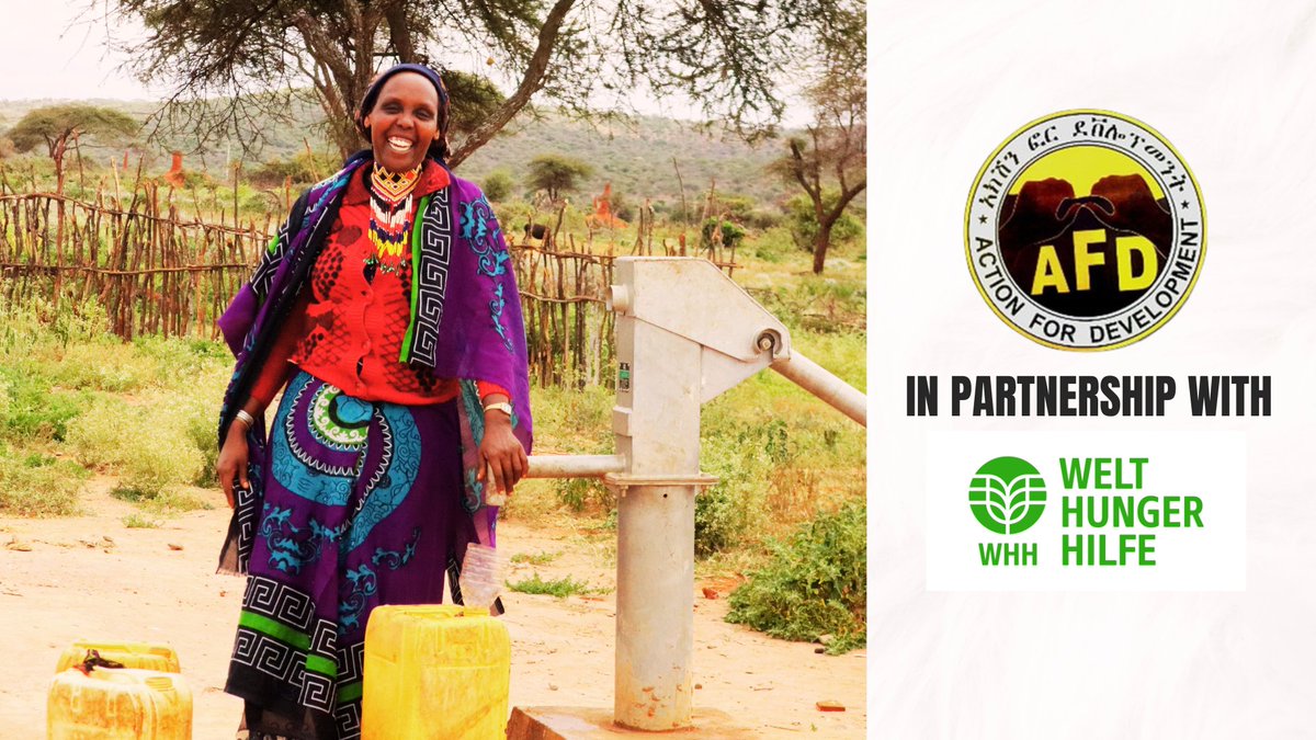 afdethiopia's tweet photo. "We were in a very difficult situation. We used to trudge so far for water that half the day would be gone. But now, we no longer spend half a day in the heat. We have time for our homes, and we are relieved of water-borne diseases" 
#WomenEmpowerment  #waterforall #AfD #WHH https://t.co/0zwKeSwdll