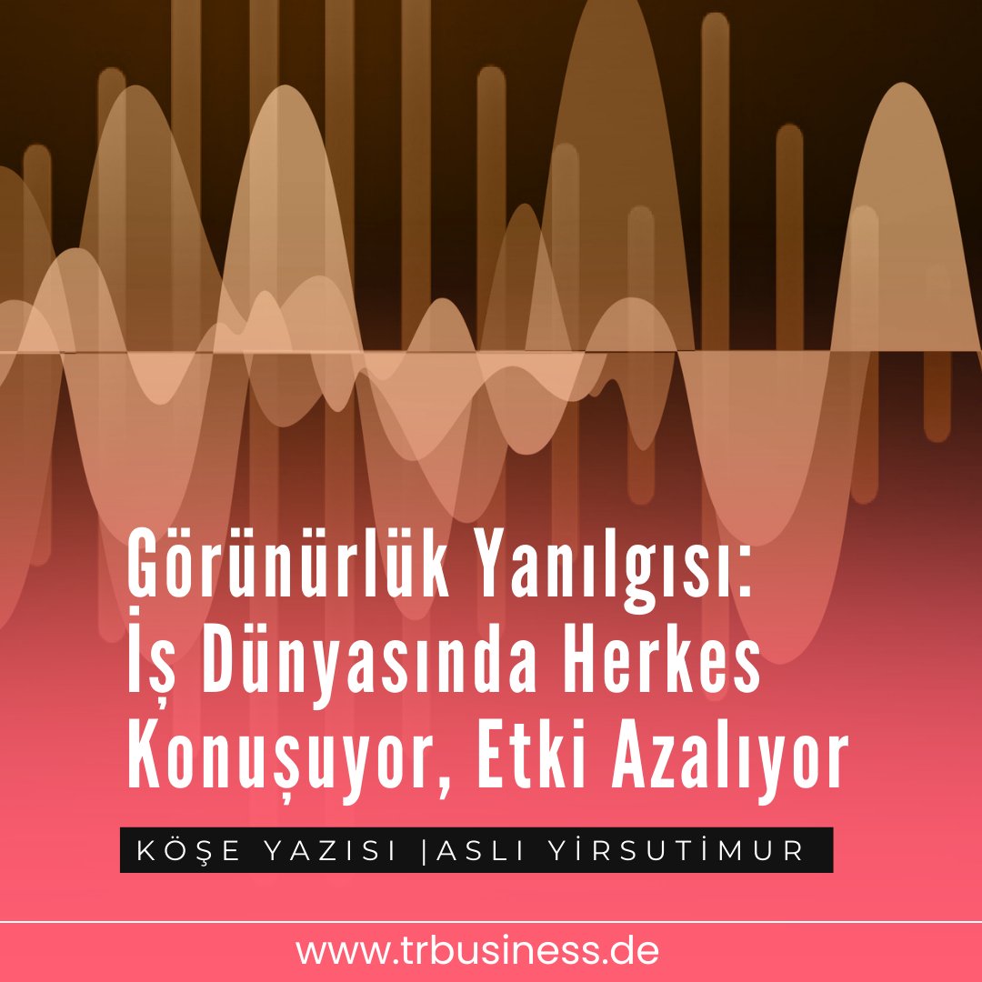 🔊 İş dünyasında herkes konuşuyor ama etki neden azalıyor?
Aslı Yirsutimur, bu köşe yazısında iş dünyasında giderek yaygınlaşan “görünürlük yanılgısını” ele alıyor:

Yazının tamamını okumak için 👇

🔗 trbusiness.de/gorunurluk-yan…

#İşDünyası #Dijitalİletişim #İçerikStratejisi