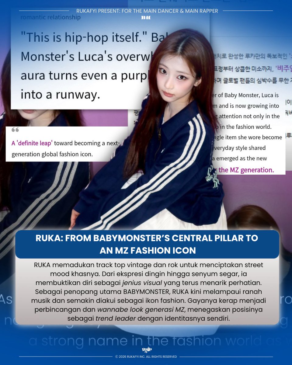 RUKA effortlessly mixes a vintage track top with a skirt to create