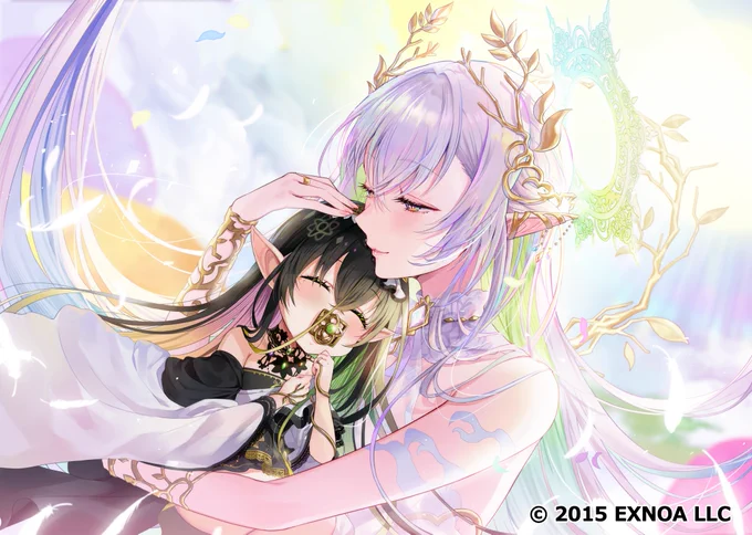 【お仕事】 「FLOWER KNIGHT GIRL」にて タイトルイラスト描かせていただきました 節目のお祝いに実装いただけるという大役をいただき大変光栄です アルカママ含めこれからもうちの娘たちを末永くよろしくお願いします!!!! #フラワーナイトガール #花騎士 #花騎士11周年