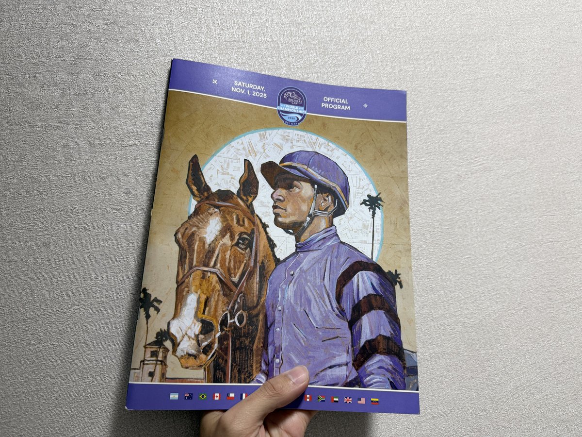 ブリーダーズカップのレーシングプログラムようやく到着笑 途中1ヶ月