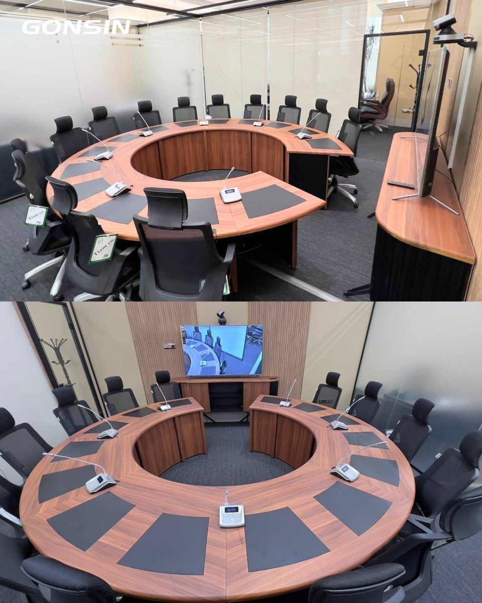 gonsin219588's tweet photo. GONSIN Digital Conference System ya está en funcionamiento en Madankar Bakhtar Company (Irán). 
🎤 Activación por voz
🎥 Seguimiento automático de cámaras
🔊 Audio DSP nítido
👉 Descubre más: https://t.co/MJ1ROAhXUO
#ProAV #DigitalConferenceSystem #CameraTracking #GONSIN https://t.co/ONKaBP1GP8