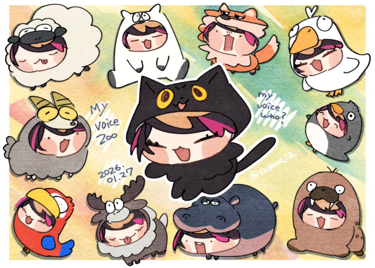 全部は描ききれなかったけど
動物の声CV闇ノシュウ
面白すぎたwwwwwwww🤣
 #YaminoArt