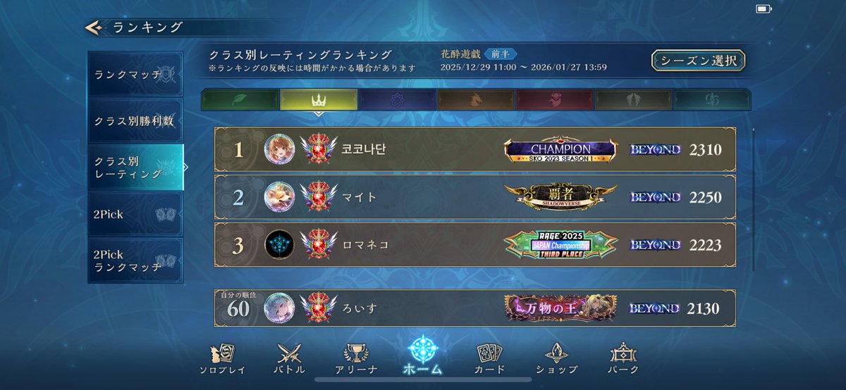 Reus_MK8DX's tweet photo. ロイヤル最終beyond！60位！
ロイヤルは3回目、合計4回目の最終beyondだ〜〜
前半シーズンは毎回楽しすぎて必ずbeyond取れてる👍 https://t.co/EaK0rQixxF