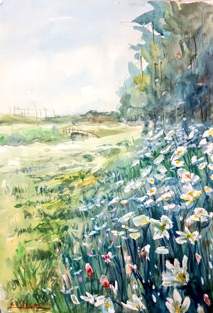 水彩画を描く高校生 kuma (@eiSHeMzfYM11300) / Posts / X