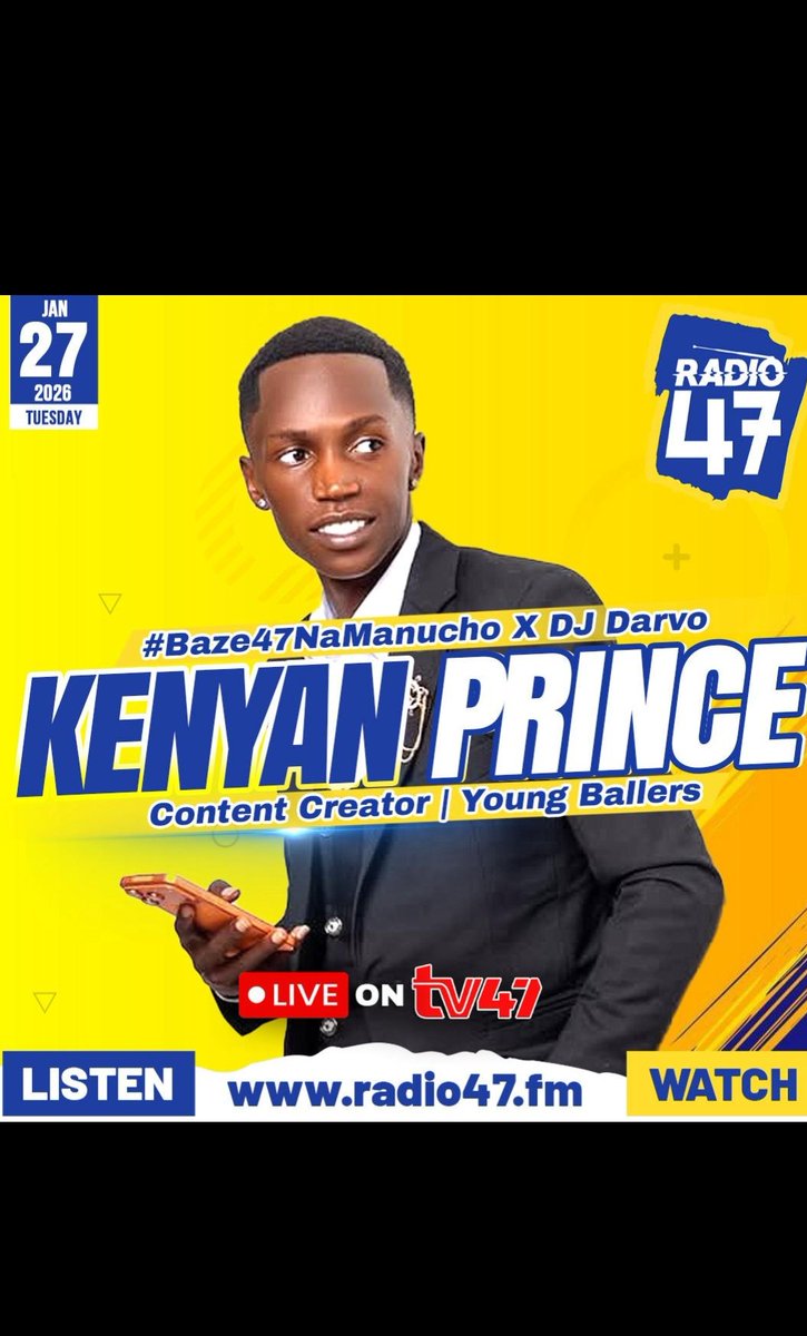 Manucho_TYB's tweet photo. Manucho The Young Baller 🤝 Kenyan Prince 👑
Content meets vibes  on #Baze47 1–3 PM ���‍🔥📻
Show kubwa, TL brace yourself 🔥🇰🇪.
@Radio47_Kenya 
@tv47
#raiswavijana https://t.co/CWYjttyE0K