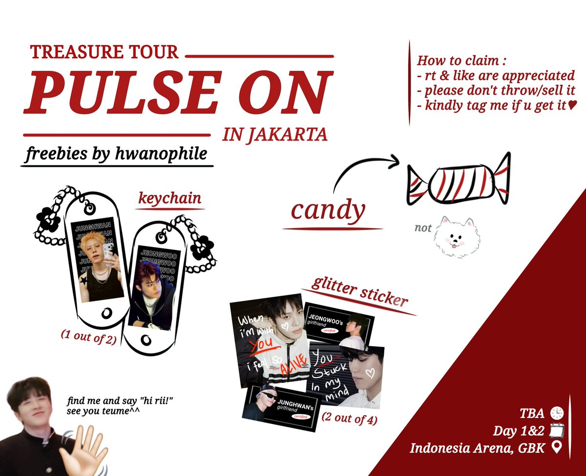 TREASURE PULSE ON ـــــــــــــــــﮩ٨ـ
IN JAKARTA FREEBIES
by. <a href="/hwanophile/">riri🐮</a> 

📍 Indonesia Arena, GBK
🗓 Day 1&amp;2

#TREASURE #트레저
#PULSEONinJakarta2026
#PULSE_ON_IN_JAKARTA