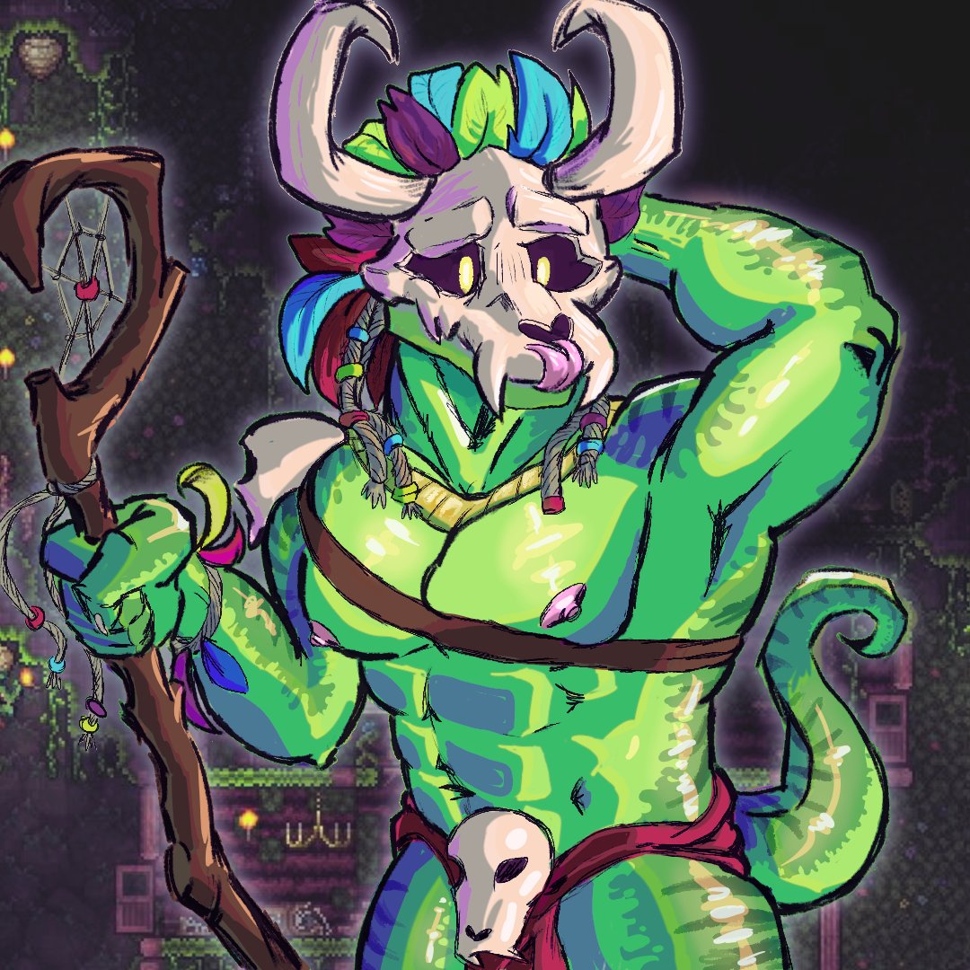 JarredJohnas's tweet photo. Maybe the Witch Doctor is not that accustomed on how terrarians confess their love yet😅
(finished this just in time for the Terraria 1.4.5 update, cant wait to play it😍)
-
-
-
#furryart #furryartist #digitalartwork #furryfandom #anthro #terraria #terrariaNPC #scalie #scalieart https://t.co/cTuBvhXasu
