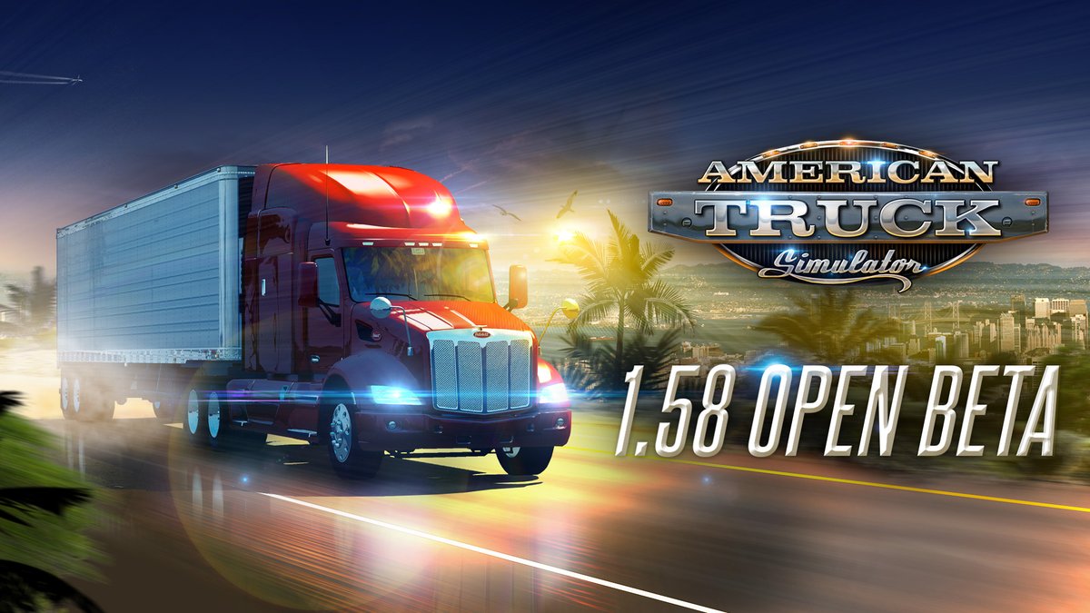 SCSsoftware's tweet image. The 1.58 Open Beta for American Truck Simulator is now available &amp;amp; features:

🇺🇸 Route 66 Rework Project 
🦺 New Driving Academy Module
🏗️ New Truck Garages
⚙️ Vehicle Behavior Physics &amp;amp; Collisions Update
🖥️ UI &amp;amp; UX Changes 
➕ More! 

Read more: blog.scssoft.com/2026/01/americ…