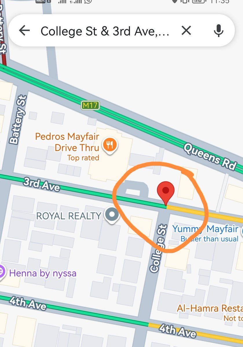 softi1148's tweet photo. @MyJRA. Very big pothole on the corner of 3rd Avenue and College street, Mayfair for over 6 months now. https://t.co/eTkae6RxYa