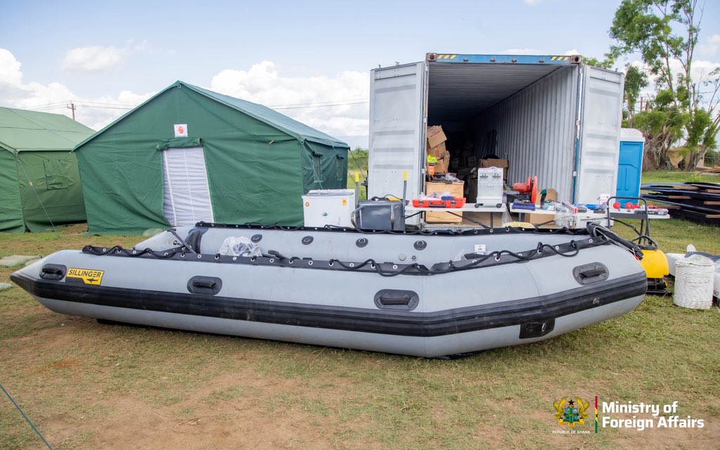 On the instructions of President Mahama, Ghana has made an additional donation of construction equipment, air-conditioned tents, boats, outboard motors, medical supplies, water purifiers, plumbing and electrical tools to the Jamaican government as they rebuild their country post