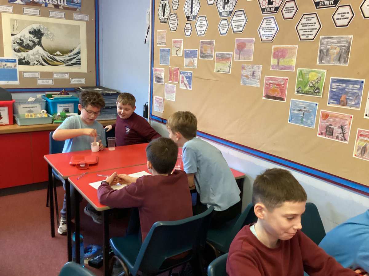 We had some visitors from       a few weeks ago working with UKS2  to complete some investigations as part of our Materials topic in science.