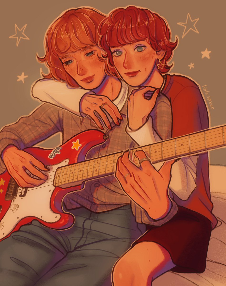 litlesprout's tweet image. Vickie and her rockstar gf 🥰

#rovickie #strangerthings