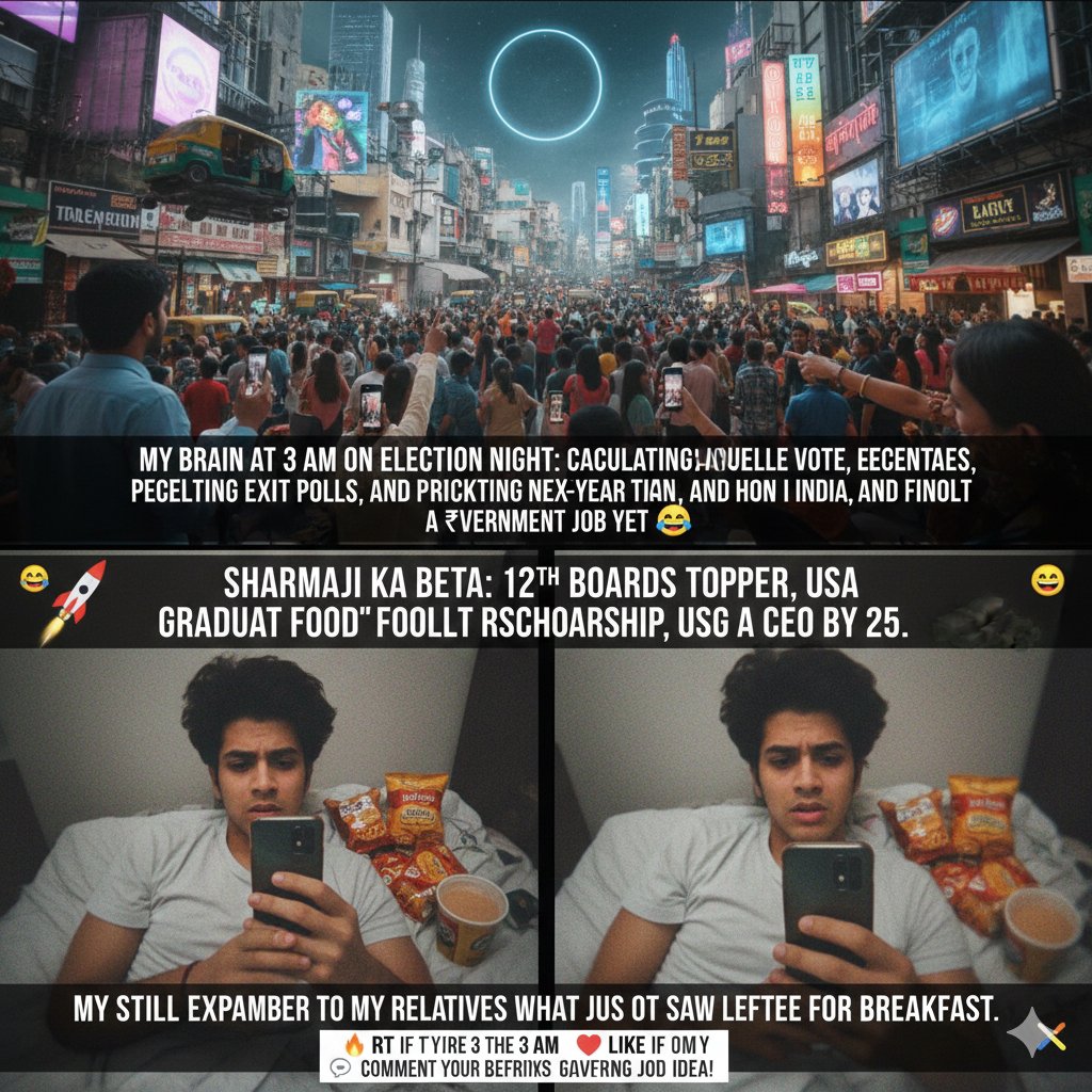 _sarcasticvijay's tweet image. My brain has 47 tabs open and 46 of them are just my relatives asking about my wedding and my UPSC result. 💀🇮🇳 #SelectionDay #SharmaJiKaBeta"