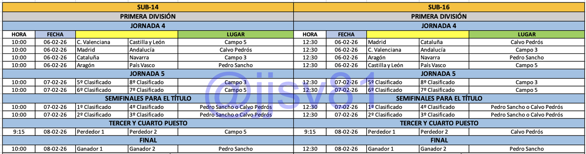 jjsv81's tweet photo. 🗓️ Este sería el calendario del CESA Sub-14 y Sub-16 masculino.

Todos los partidos se disputarán en la Ciudad del Fútbol Óscar Fle. https://t.co/CJp0DKAkra